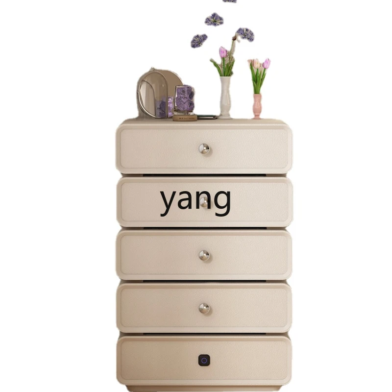 

CX Bedside Chest of Drawers Safe with Lock Bedroom Living Room Drawer Clothes Closet Rotating Tailstock Storage Cabinet