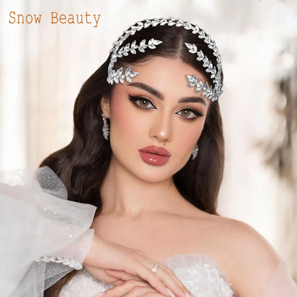 DZ034 Luxury Wedding Hair Accessories Party Jewelry Silver Bridal Crowns Elegant Prom Headwear Rhinestone Baroque Headpieces