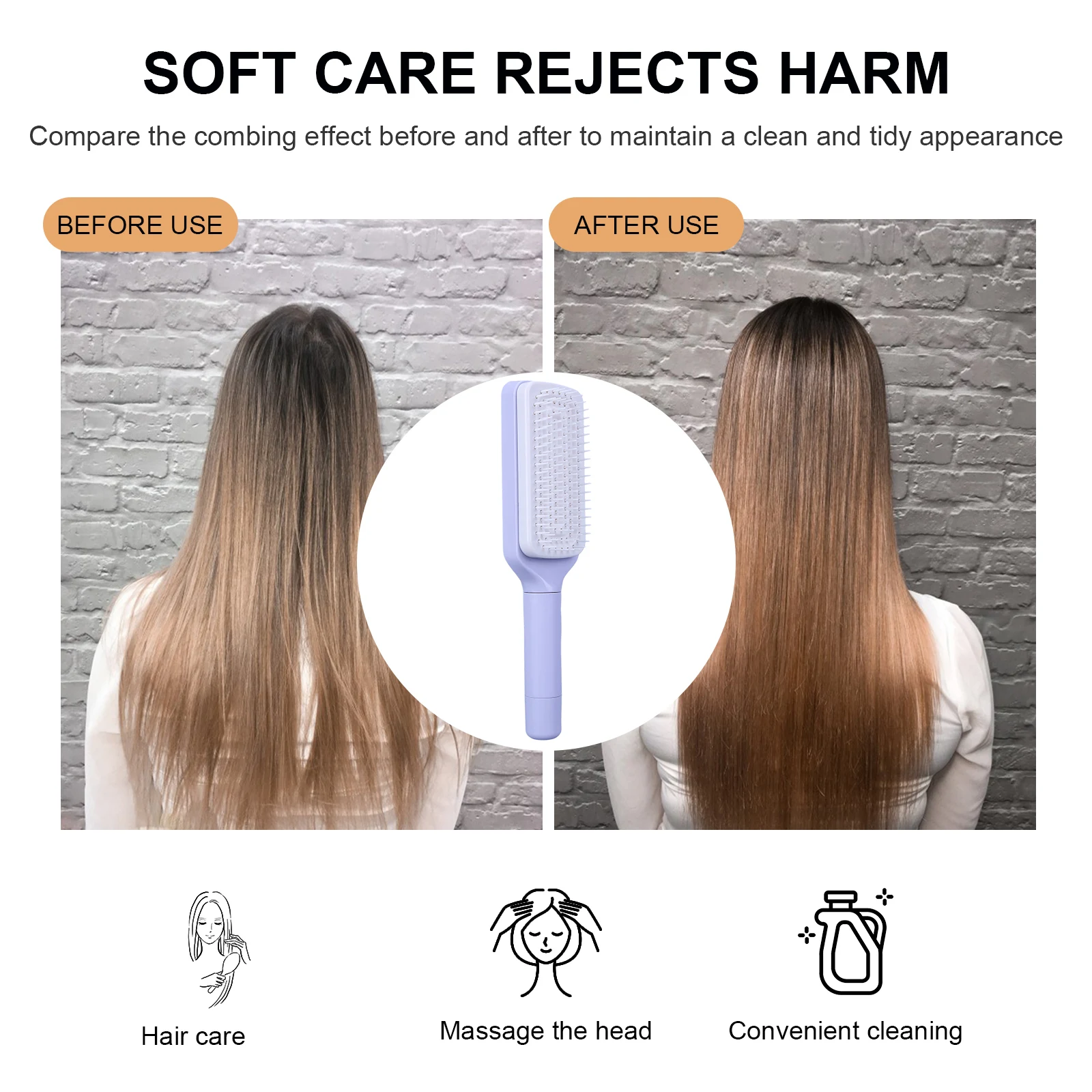 Description Picture 5 of item3D Air Cushion Massager Brush Rotating Airbag Massage Comb Hairdressing Hair Massage Scalp Brush Scalp Massage Comb for All Hair