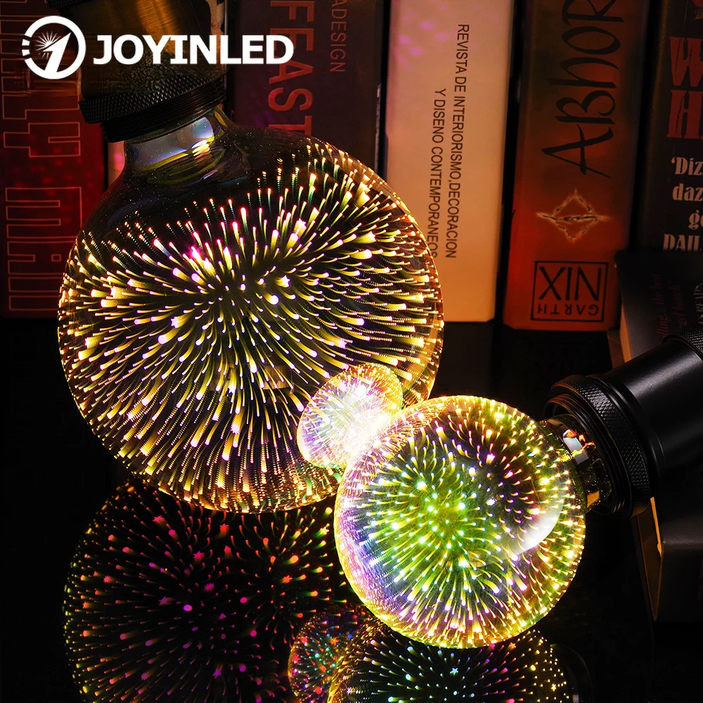 

LED 3D Bulbs E27 220v 110v Night Light Bulb Model A60 ST64 G80 G95 G125 Retro Firework Bulbs for Holiday Party Decoration