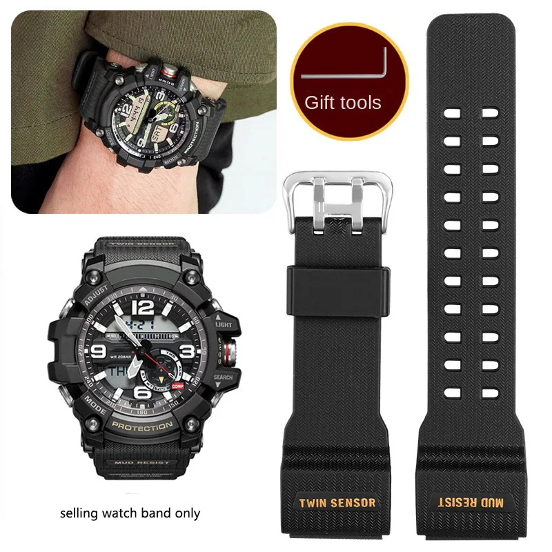 Cinturino In Silicone Adatto Per Cinturino Per Orologio Casio G-Shock Little Mud King Gg-1000/Gwg-100/Gsg-100 Cinturino In Silicone Resina