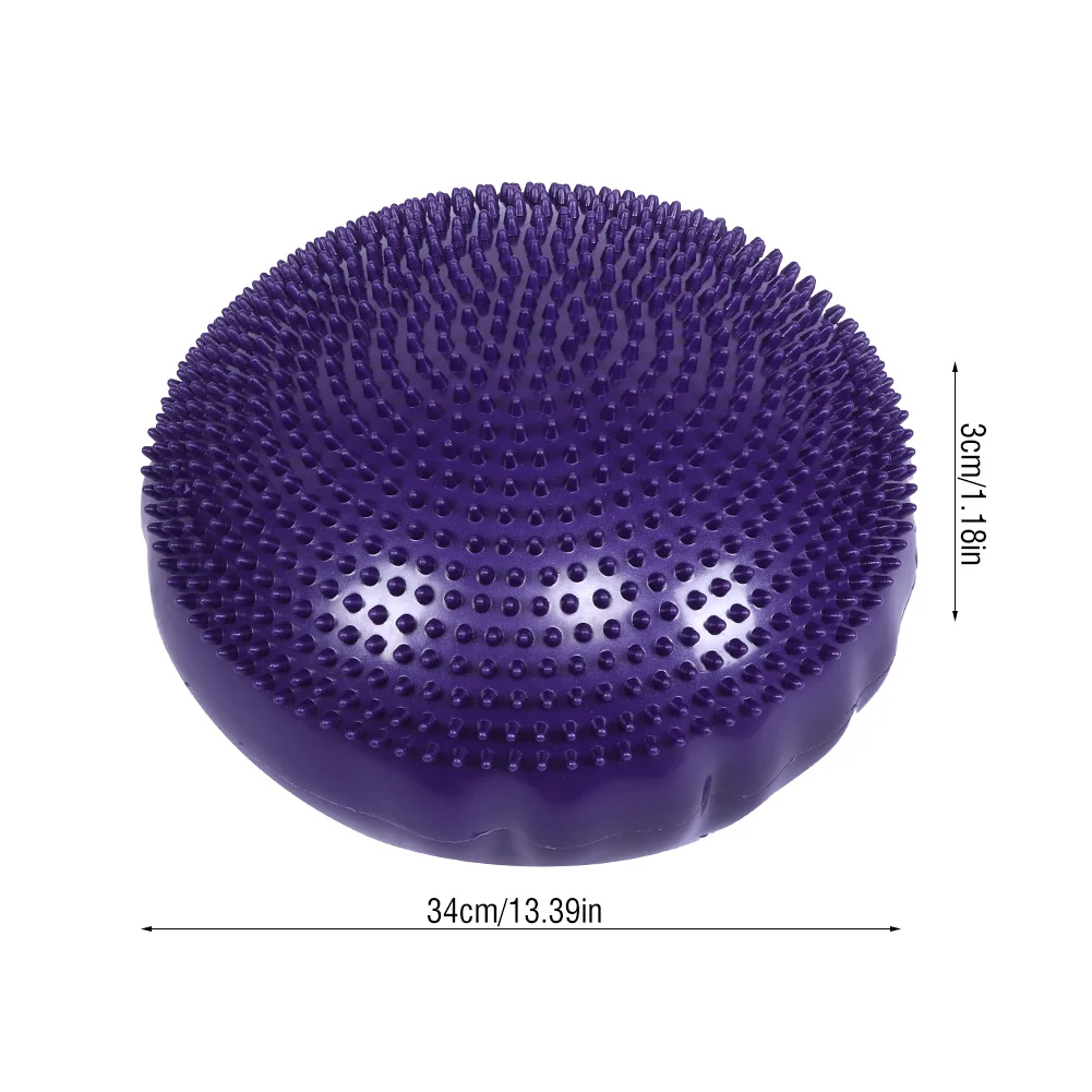 ZK20 Purple Soft Yoga Balance Board Disc Gym Stability Air Cushion Massage Pad without Inflator Pump