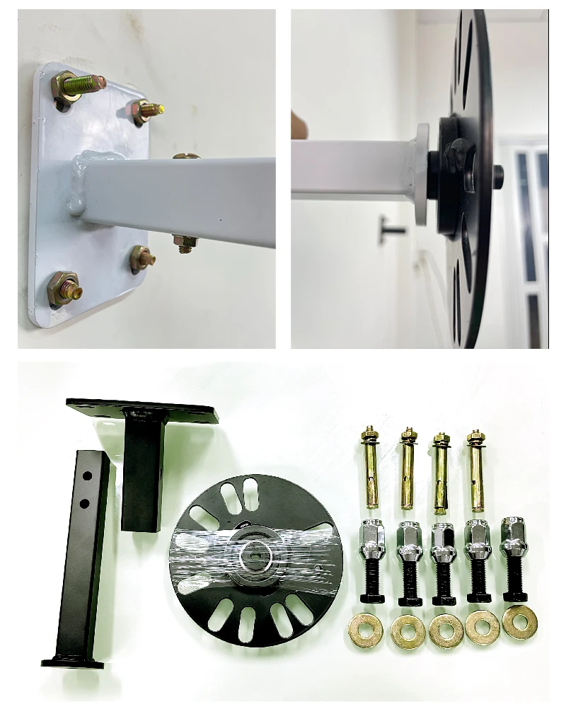 Wall-mounted automobile wheel hub rotating display rack, modified tire wall-mounted shelf, general disassembly and assembly disp