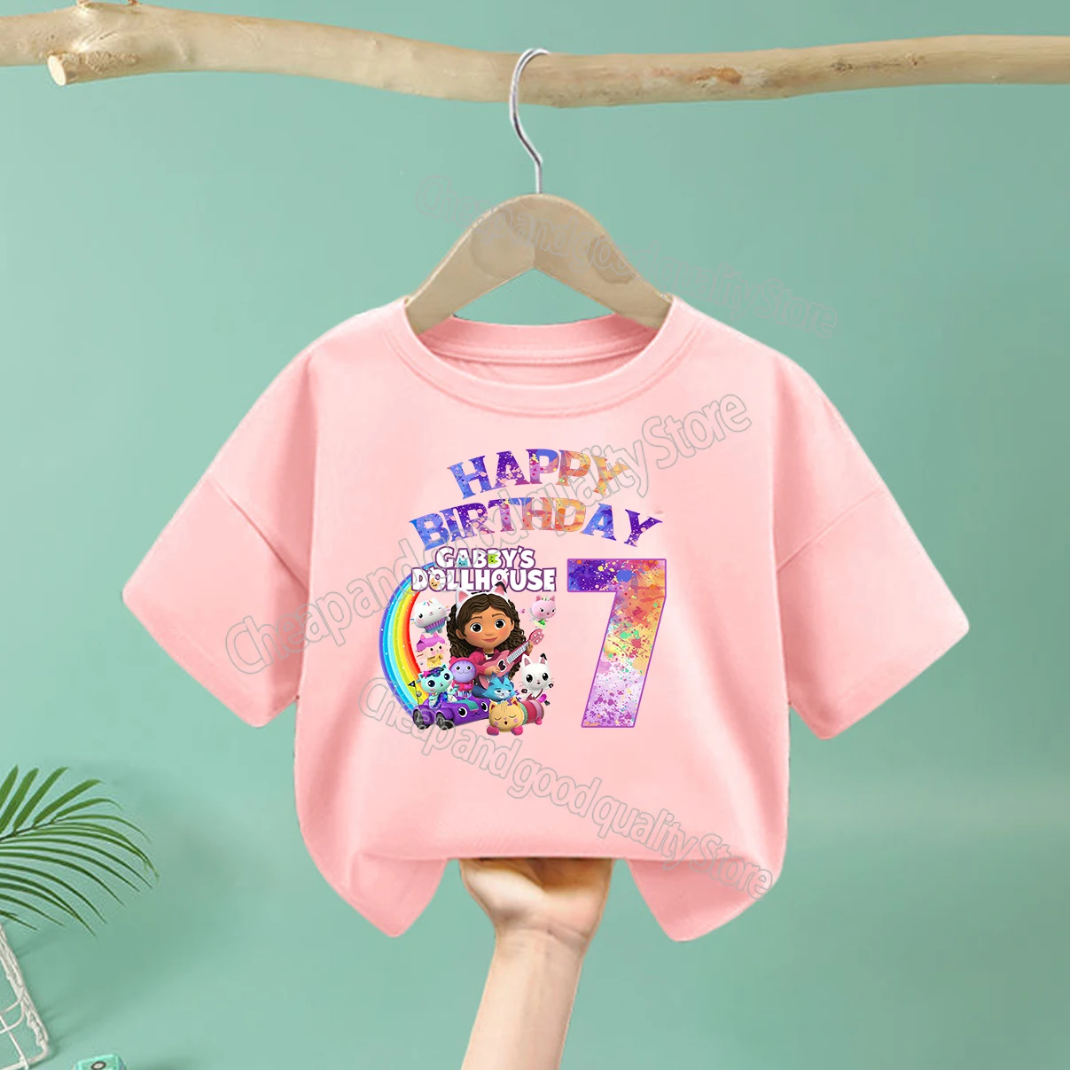 thumbnail image 1 of Gabbys Dollhouses ropa para niños, camiseta para niñas, camisetas combinadas para bebés, ropa informal Kawaii para niños, Tops Harajuku para niñas, regalo, 1 of 5