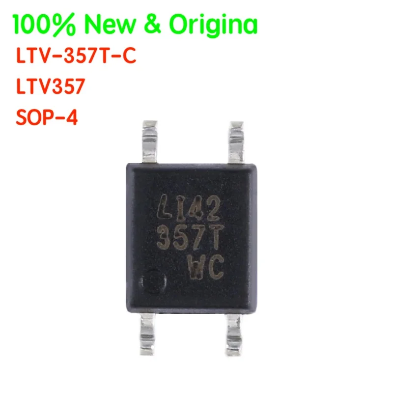 

50PCS/LOT LTV357 LTV-357T-C SOP-4 SMD Transistor Output Optocouplers IC Chip 100% New & Origina