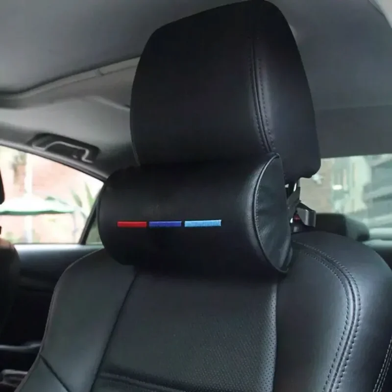 Car Pillow Car Headrest Car Neck Pillow Car Seat Head Neck Pillow Protection PU Auto Headrest Support Rest Travelling Car Headrest Neck Accessories