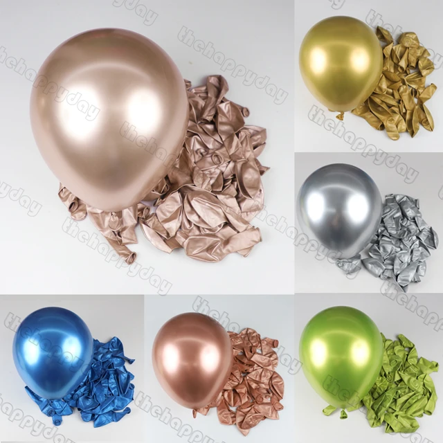 Ballons en latex de couleur argent, bleu, rouge, or, noir, rose,  décorations de fête d'anniversaire, fournitures de cadeaux pour enfants, 20  pièces, 12 - AliExpress