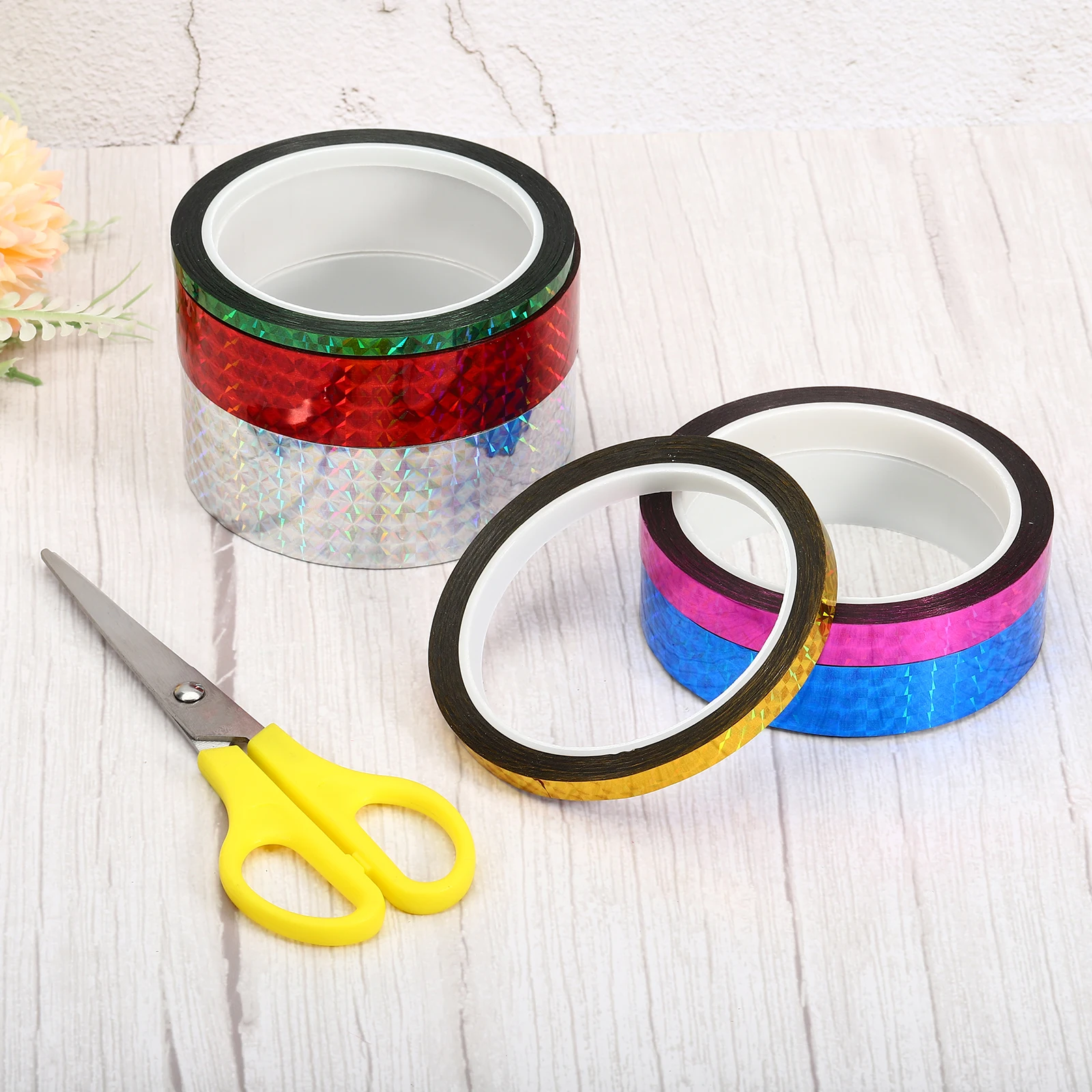 20/25/35mmx50m Prism Tape Holographic Metalized Reflective Decorative Adhesive Masking Tape DIY Art Craft Wrapping Stationery 6