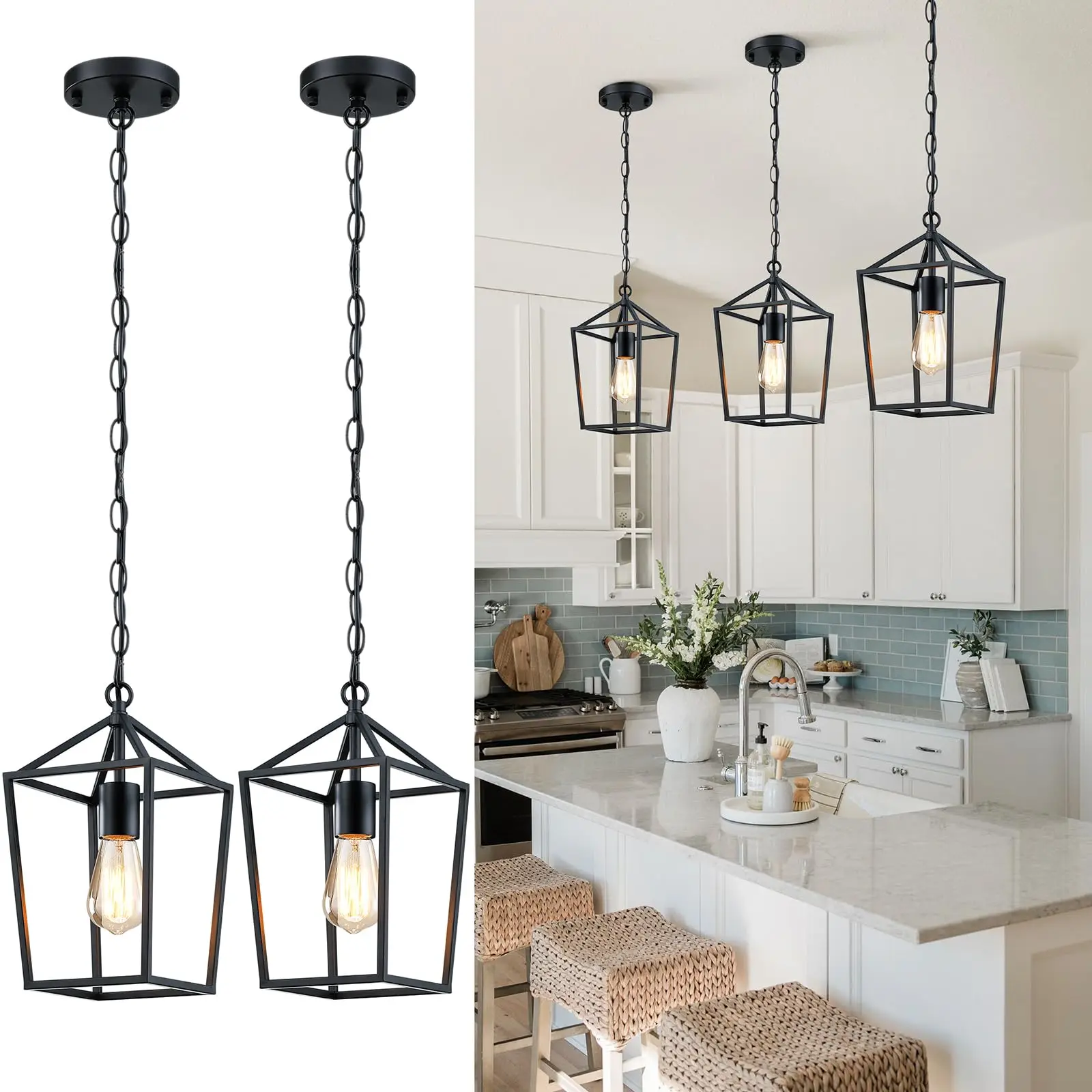 Home Depot Lantern Light Fixtures For Dining Room Outdoor Chandelier Modern  Black Outdoor Hanging Light, Exton, image size:1600x1600