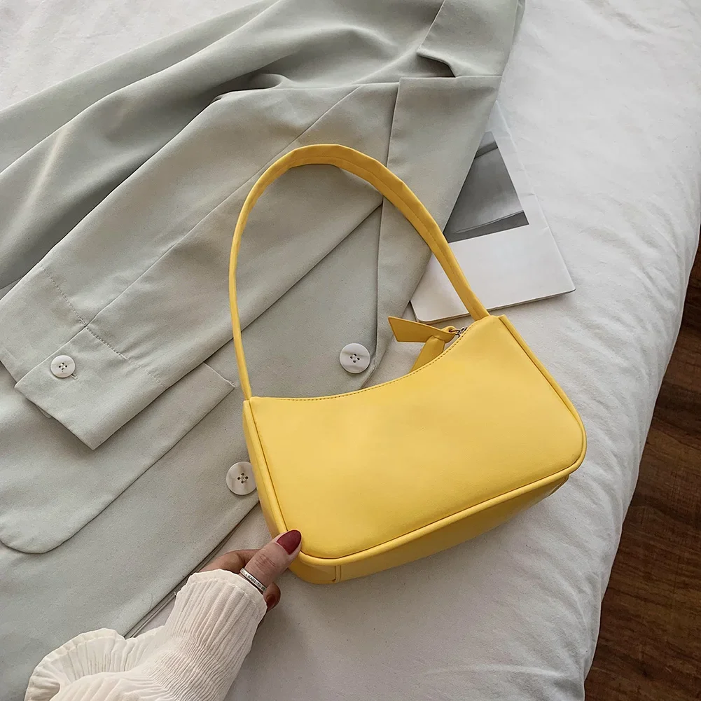 Retro PU Leather Shoulder Bag - Casual Small Top-Handle Handbag for Women