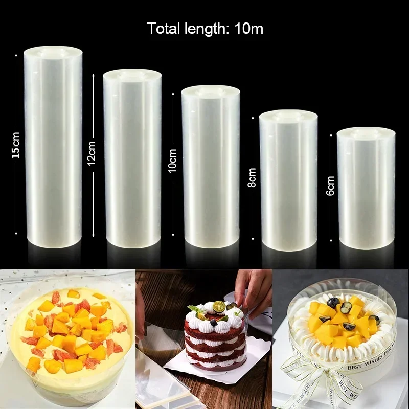 Transparent Mousse Cake Surround Film Cake Collars Acetate Cake Collar DIY Chocolate Cake Decoration Tool Dessert Sheet Strip