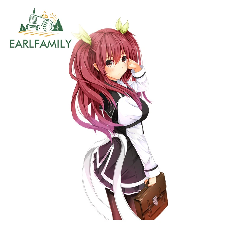 

EARLFAMILY, 13 см x 6,4 см, наклейка на автомобиль «Стелла вермиллиона», Виниловая наклейка для кондиционера воздуха, креативное украшение бампера