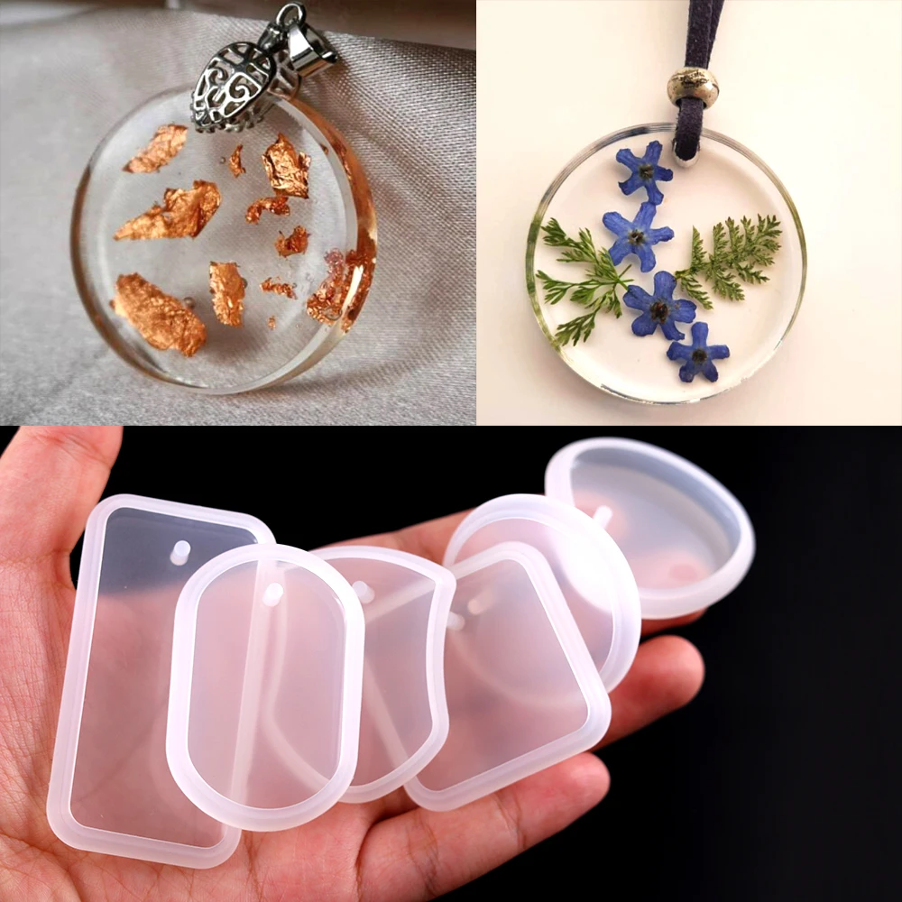 Diy Crystal Epoxy Pendant Silicone Molds For Handmade Necklace Keychain