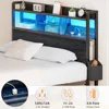 Queen Bed Frame with Wood Headboard and Storage Shelf, Metal Platform Bed Frame Queen Size with Storage Drawers86.4Lx61Wx 44.9H 5