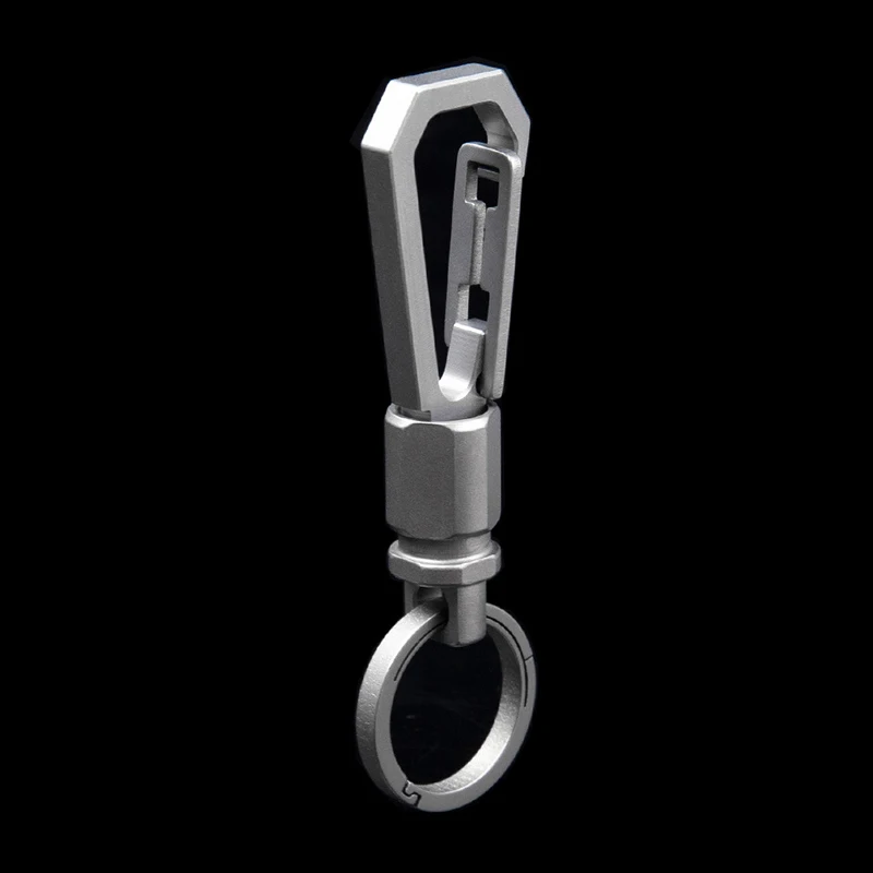 Titanium Can Be 360° Rotatable Quick Release Buckle Men High Quality Multi-Functional Waist Hanging Car Key Chain Hidden Knife