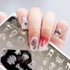 XMQ Steel Nail Art Stamping Plates Template Image Plate Halloween Nais Printing Tools 6*12cm 3