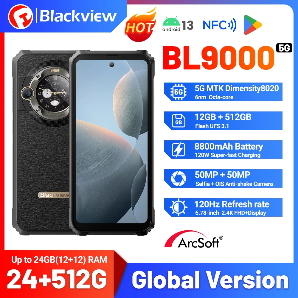 

Blackview BL9000 смартфон с 5,5-дюймовым дисплеем, ОЗУ 12 Гб, ПЗУ 6,78 ГБ, 50 МП, 2,4 мАч, 512 Вт