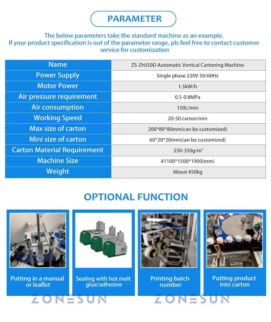 ZONESUN ZS-ZHJ50D Automatic Carton Box Sealing Packaging Machine