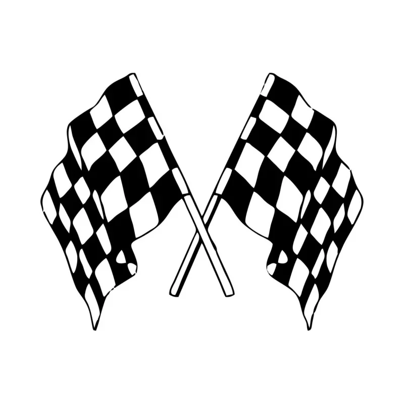 

Car Acesssories Vinyl Decal Vinyl Bike Bumber Race Checkered Double Flag Masking Marks Wallpaper Randoms