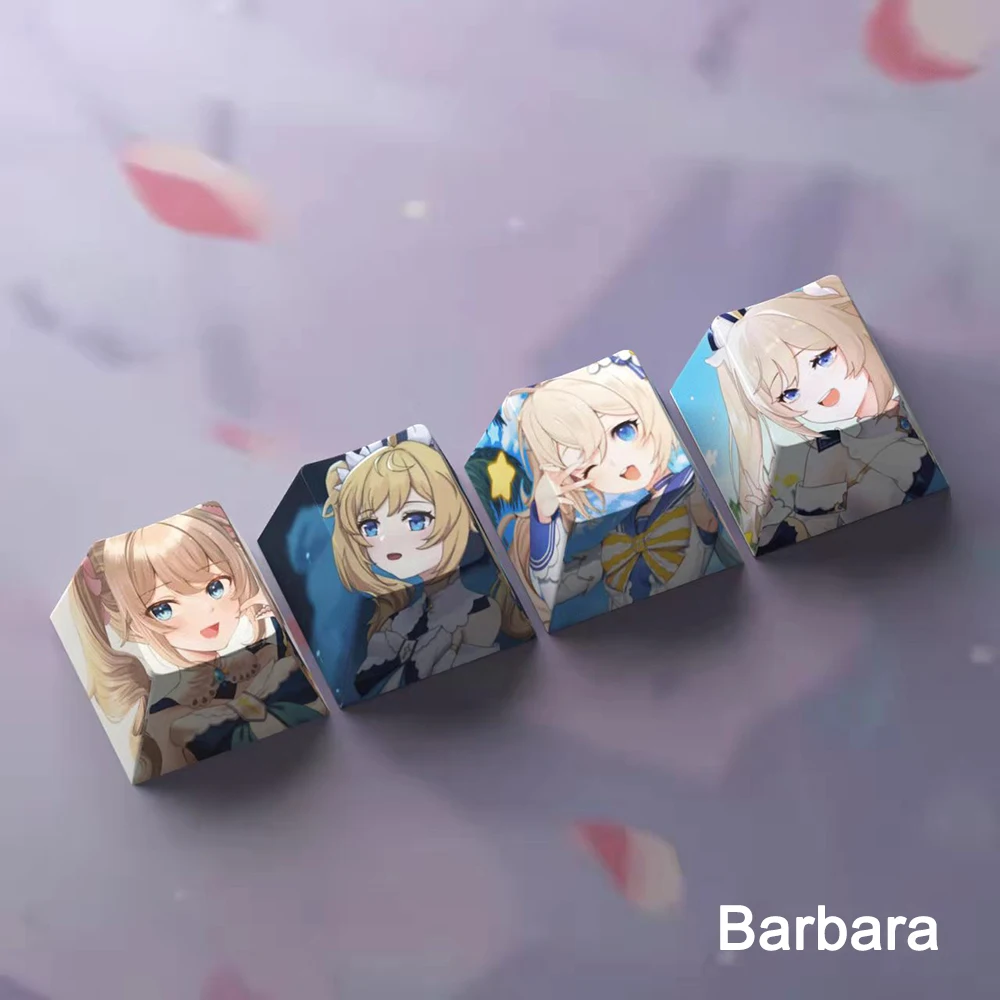 Genshin Impacto PBT Sublimação R4 Cereja Perfil Teclado Mecânico Keycap