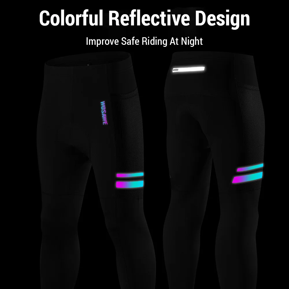 Cycling Pants Thermal Insulated Bike Trousers Fleece-lined Winter Riding Leggings Warm and Windproof Targeting