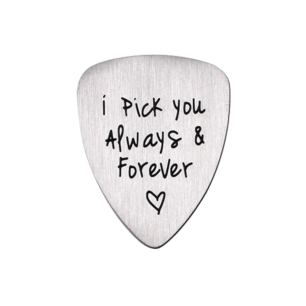 

Electric Guitar Picks Ukulele Musical Instrument Accessory Letter Carved Necklace