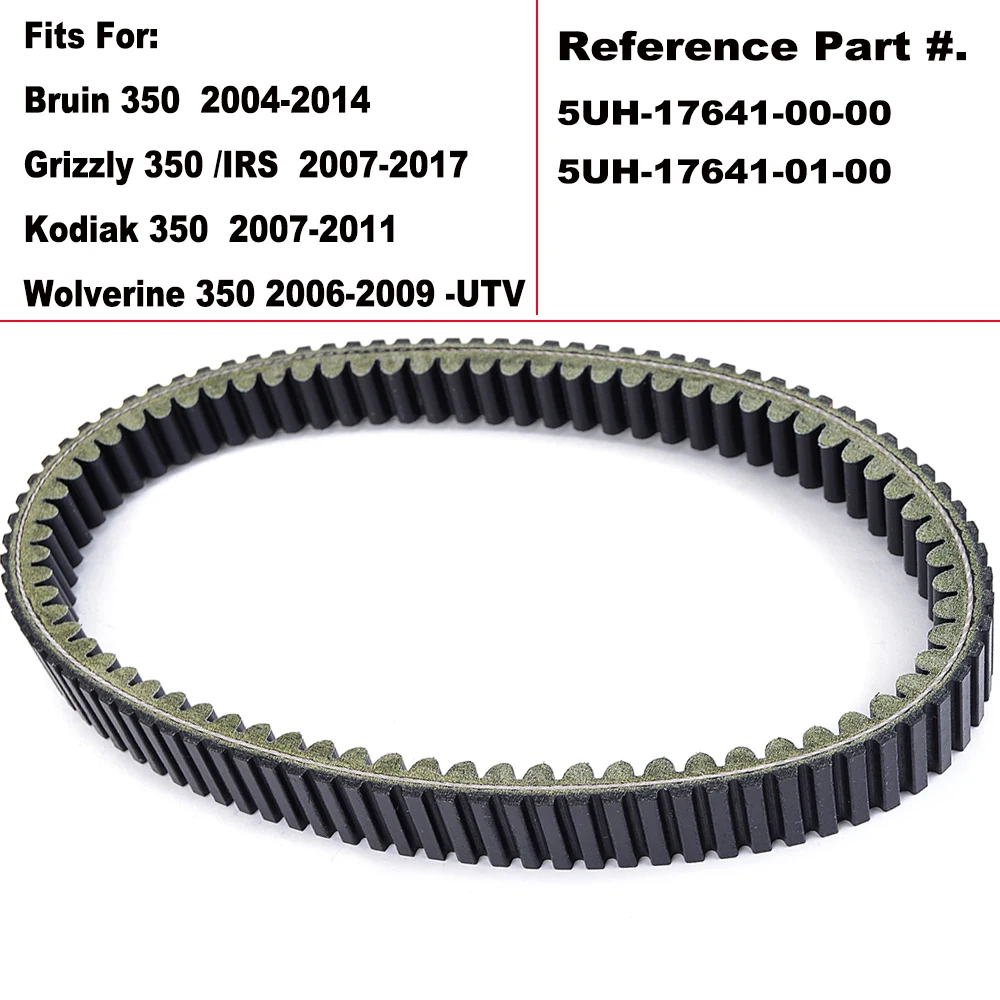 ATV Drive Belt CVT Clutch V-Belt For Yamaha Bruin 350 Grizzly 350 /IRS Kodiak 350 YFM350A FWA Wolverine 350 Ref. 5UH-17641-01-00