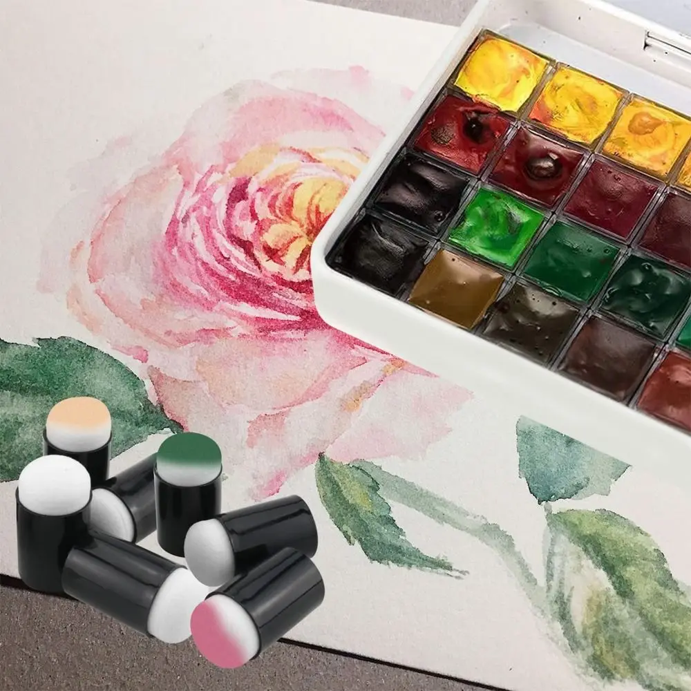 핑거 페인팅 스폰지 폼, 잉크 초크 도포, 잉크 초크 염색, DIY 페인팅 스크랩북 페인팅 도구, 10 개