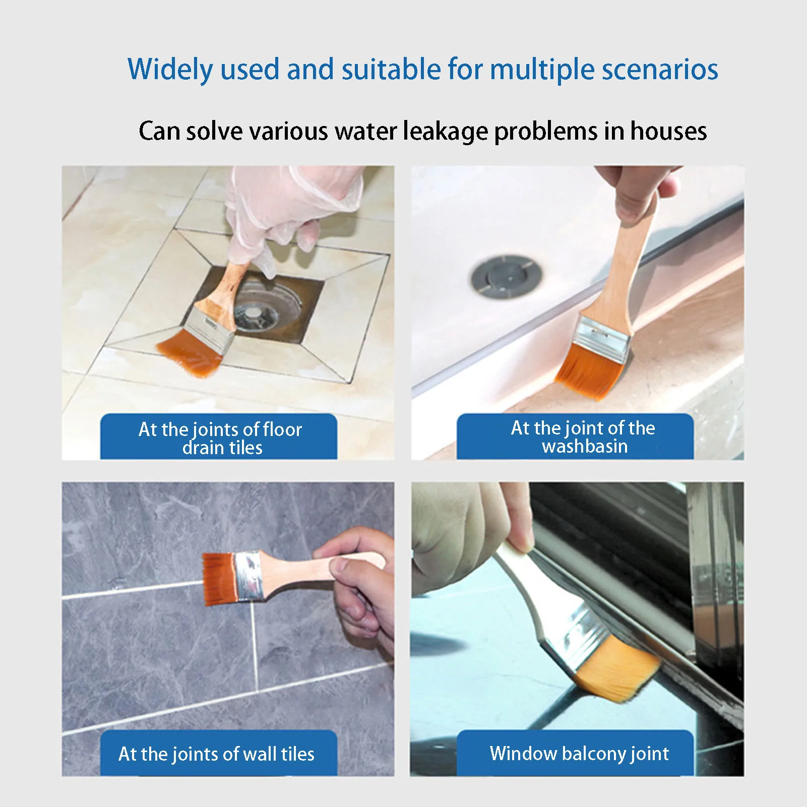 300g Waterproof Sealant Coating Agent Transparent Invisible Paste Glue Toilet Anti Leak for Bathroom