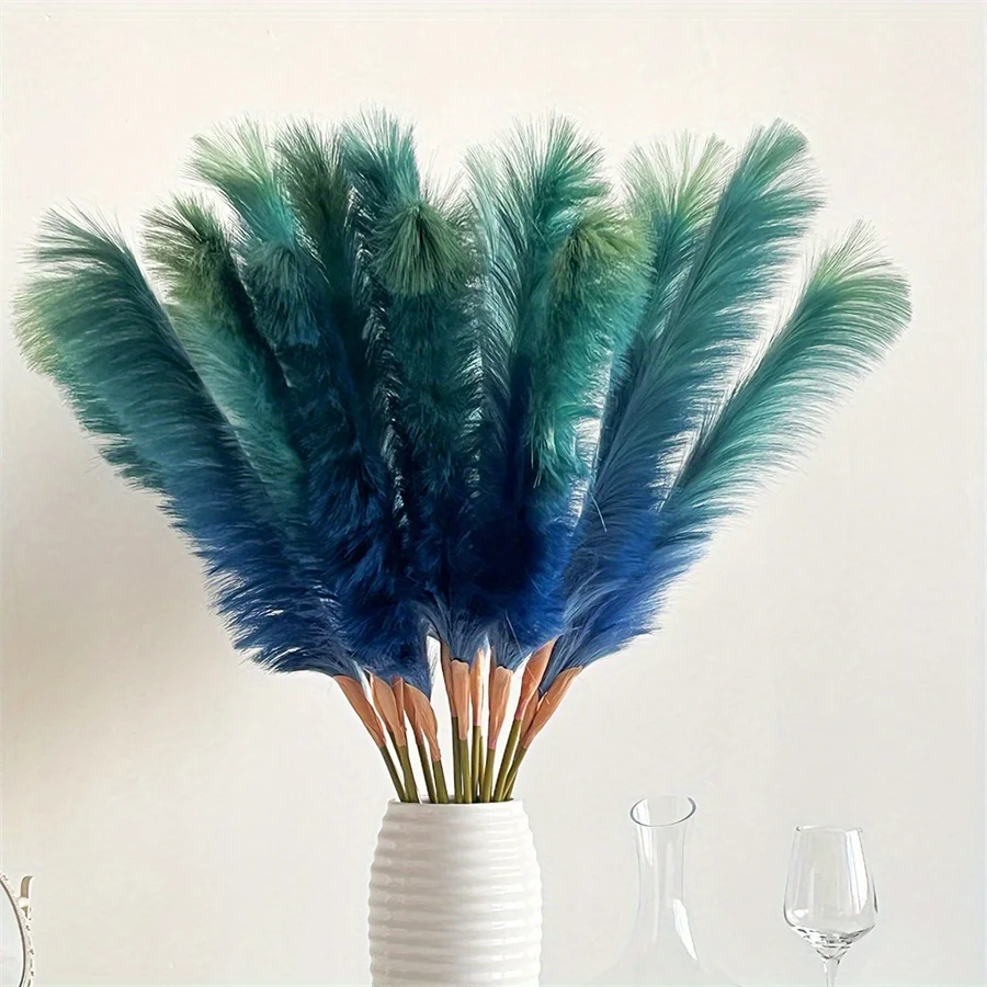 

4Pcs Faux Pampas Grass Decor 31in Tall Artificial Large Pompas Grass Pompous Floral Fluffy Fake Plants Floor Vase Filler for Kit