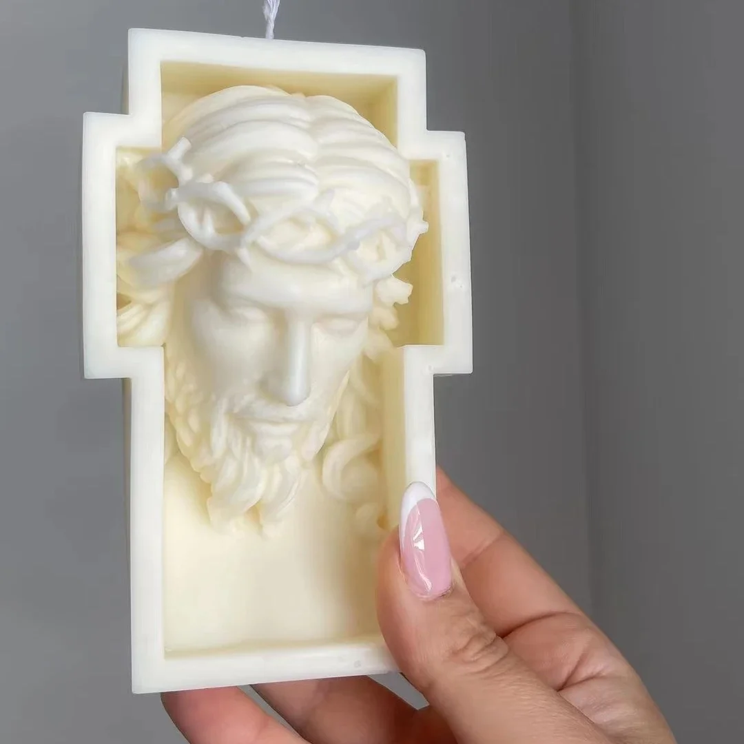 2D grande vergine maria candela stampo in Silicone occidentale figura mitica dea maria statua scultura cemento cemento gesso stampo