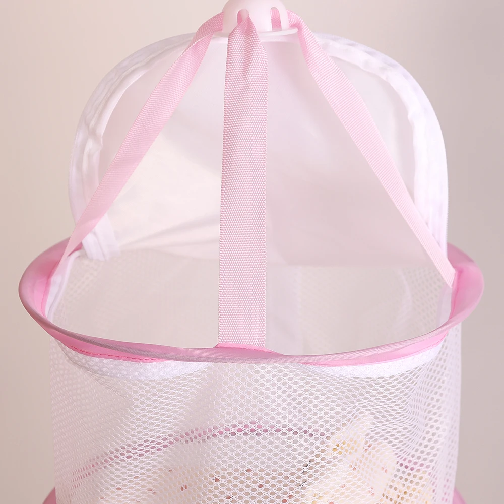 Mesh Drying Basket 360 Degree Rotatable Drying Bag Hanging Dryer for Underwear Socks Makeup Brush Mini Net Pocket Storage Basket