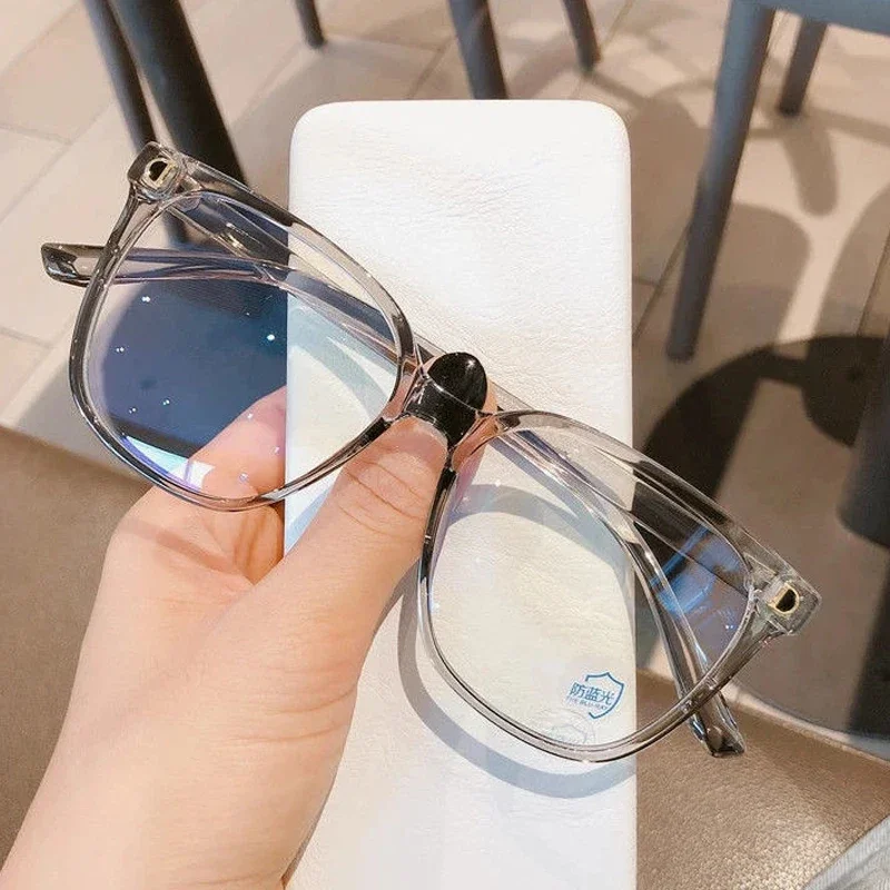 Large Frame Anti Blue Light Myopia Glasses