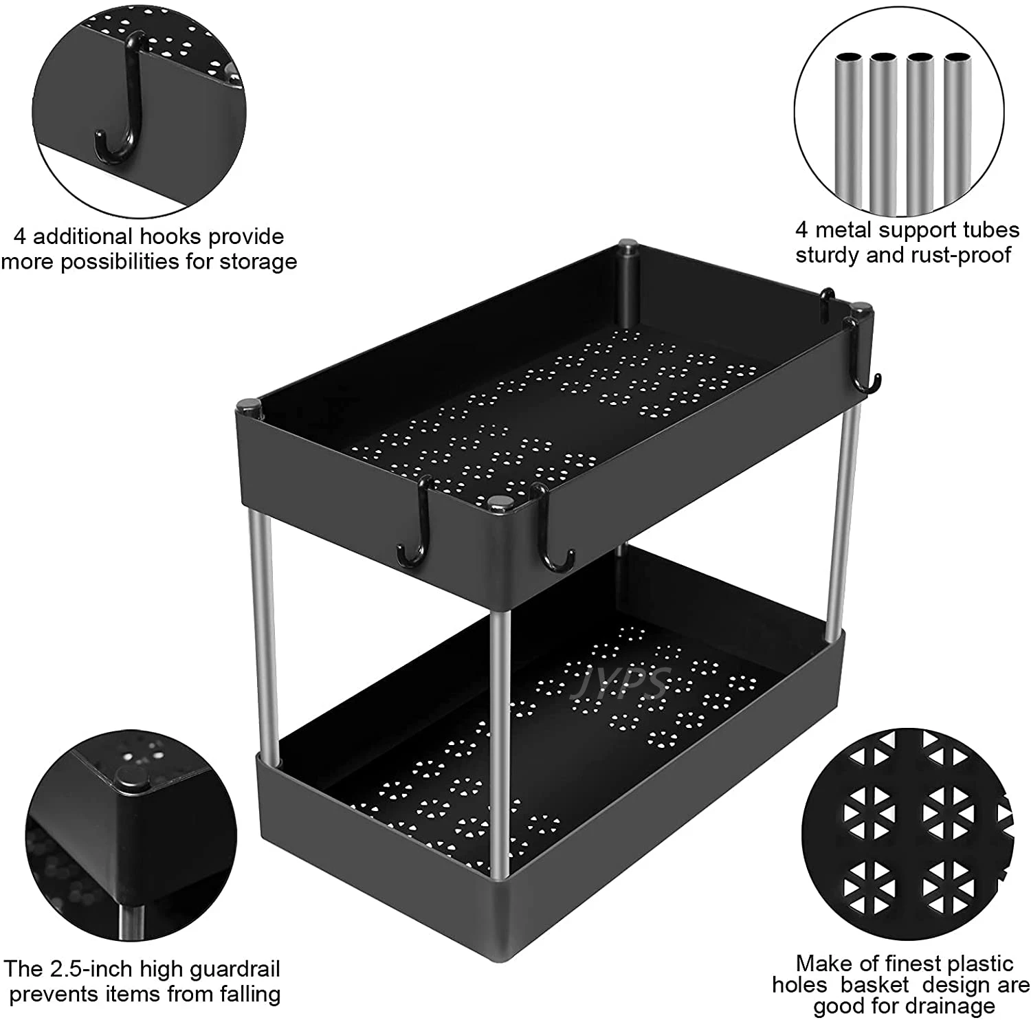 Kitchen Organizer 2 Tier Under Sink Storage Organizer Multipurpose Rack Under Sink Storage Kitchen Cabinet