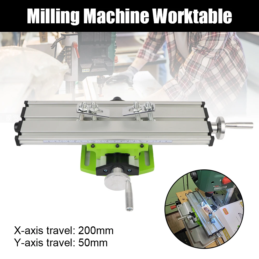 

Drill Vise Fixture Adjustable X-Y Axis Mini Precision Milling Machine Worktable Working Table Cross Slide Table Multifunction