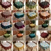 Detachable Washable Floral Pattern/Solid Color Dining Chair Cushion Comfort Non-slip Lace-up Four Seasons Seat Mat Buttocks Pad 6