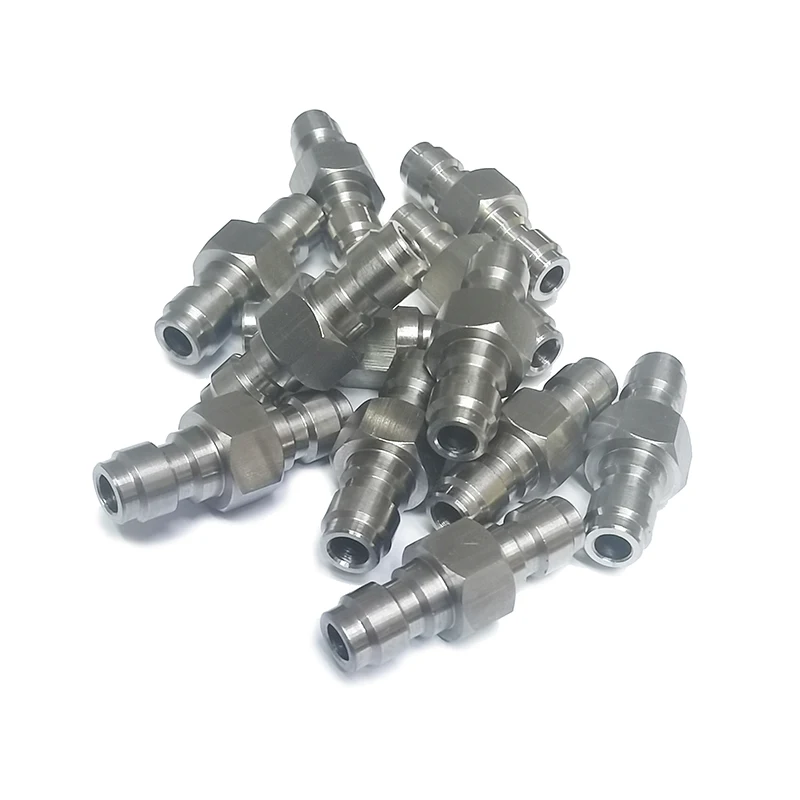 3 Stuks Beide End Man Quick Disconnect Adapter 8Mm Vullen Tepel Rvs Dubbele Mannelijke Refill Accessoires