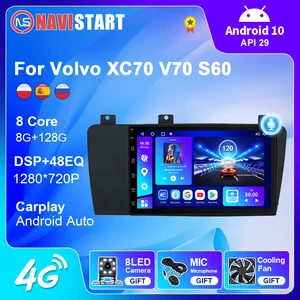 NAVISTART  7 inch Android 10 For Volvo XC70 V70 S60 2004-2009 Car Radio Stereo Player GPS Navigation Multimedia 4G WIFI NO 2din