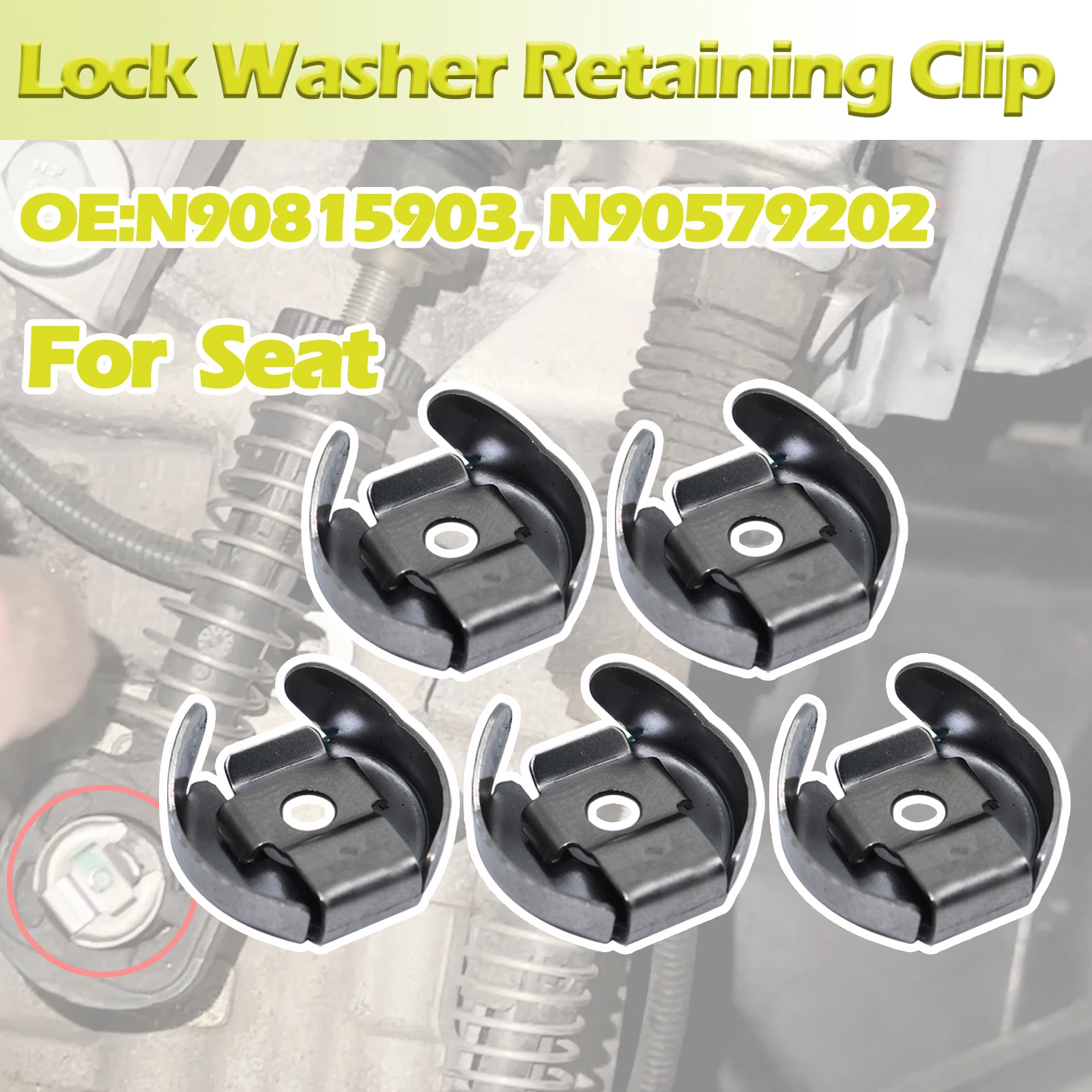 

5Pcs Lock Washer Retaining Clip Bowden Gear Selector Wiring Cable Connector Shift Linkage End Fastener For Seat Alhambra 2001 -