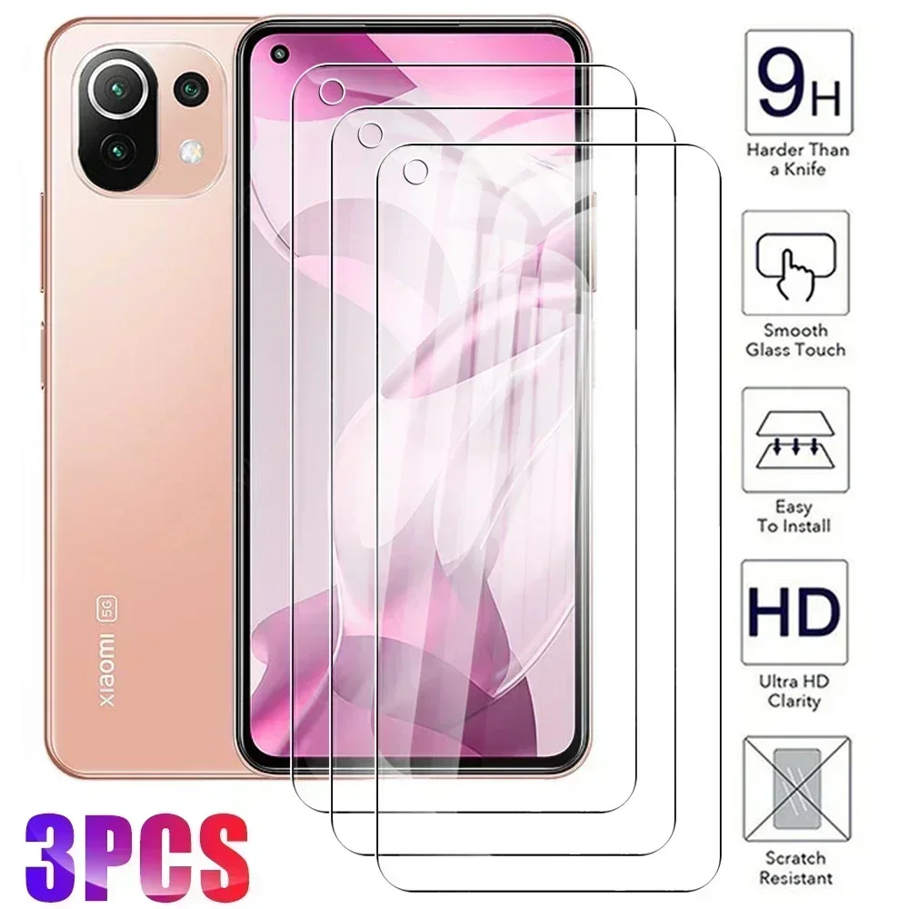 

Защитное стекло Mi11 Lite NE для Xiaomi 11 Lite 5G NE, Защитное стекло для экрана на 11 lite litene 5G 11ne, пленка из закаленного стекла, 3 шт.