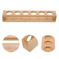 6 Holes Wooden Drink Paddle Shot Glass Holder Rack ganizer Cocktail Tray Storage Display Stand For Home Bar Party Use 1
