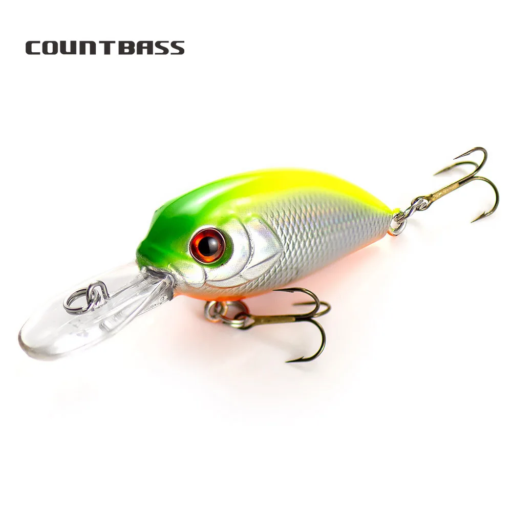 Countbass Crank 39mm 1-1/2" 4.5g 5/32 oz Dive 1-1.2m Deep Diver VMC Hooks Hardbaits Fishing Lures Crankbait Wobblers
