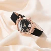 5PCS Set Watch For Women Luxury Leather Analog Ladies Quartz Wrist Watch Fashion Bracelet Watch Set Female Relogio Feminino 5