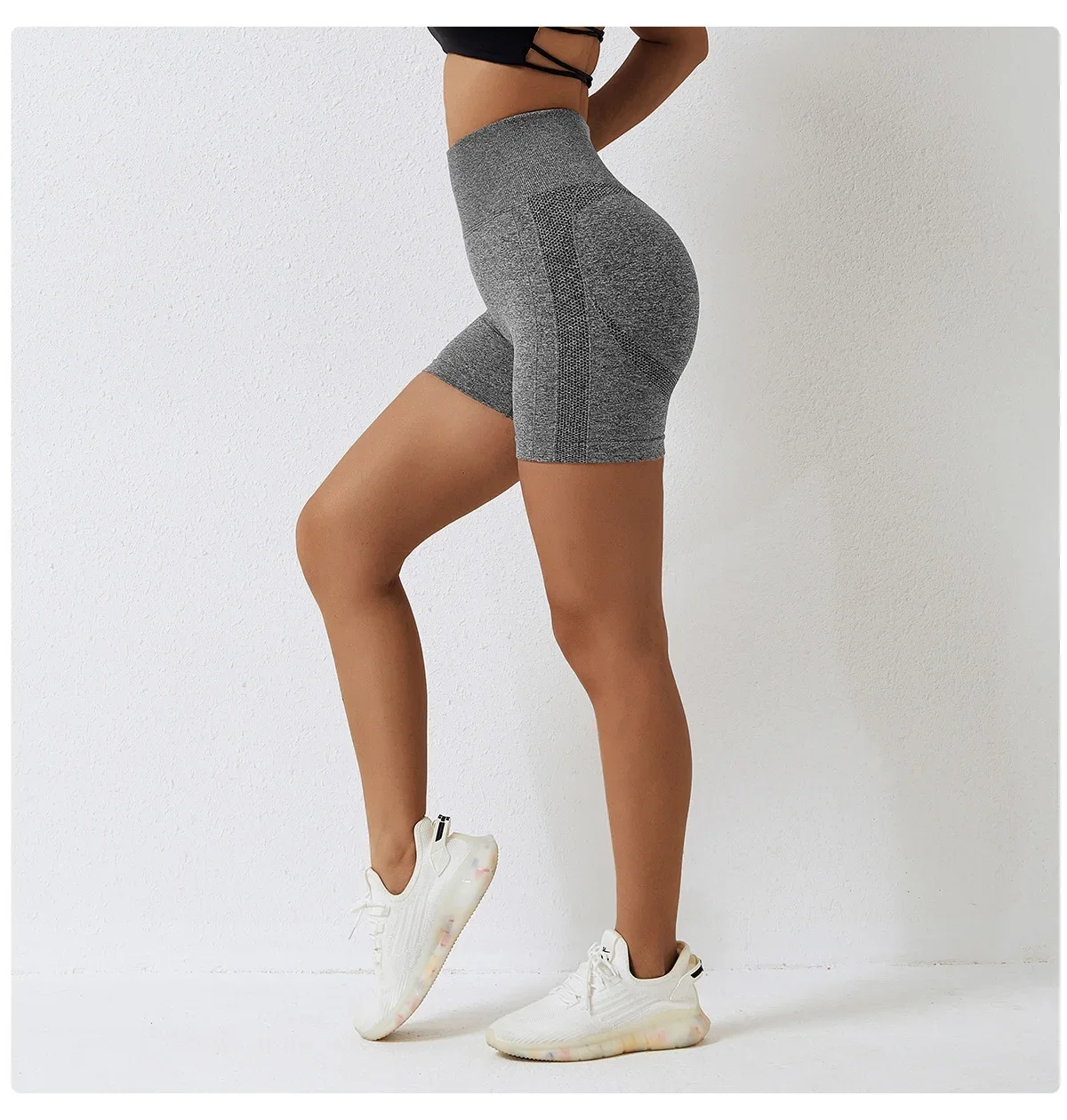 Sømløse rumpe shorts Yogabukser
