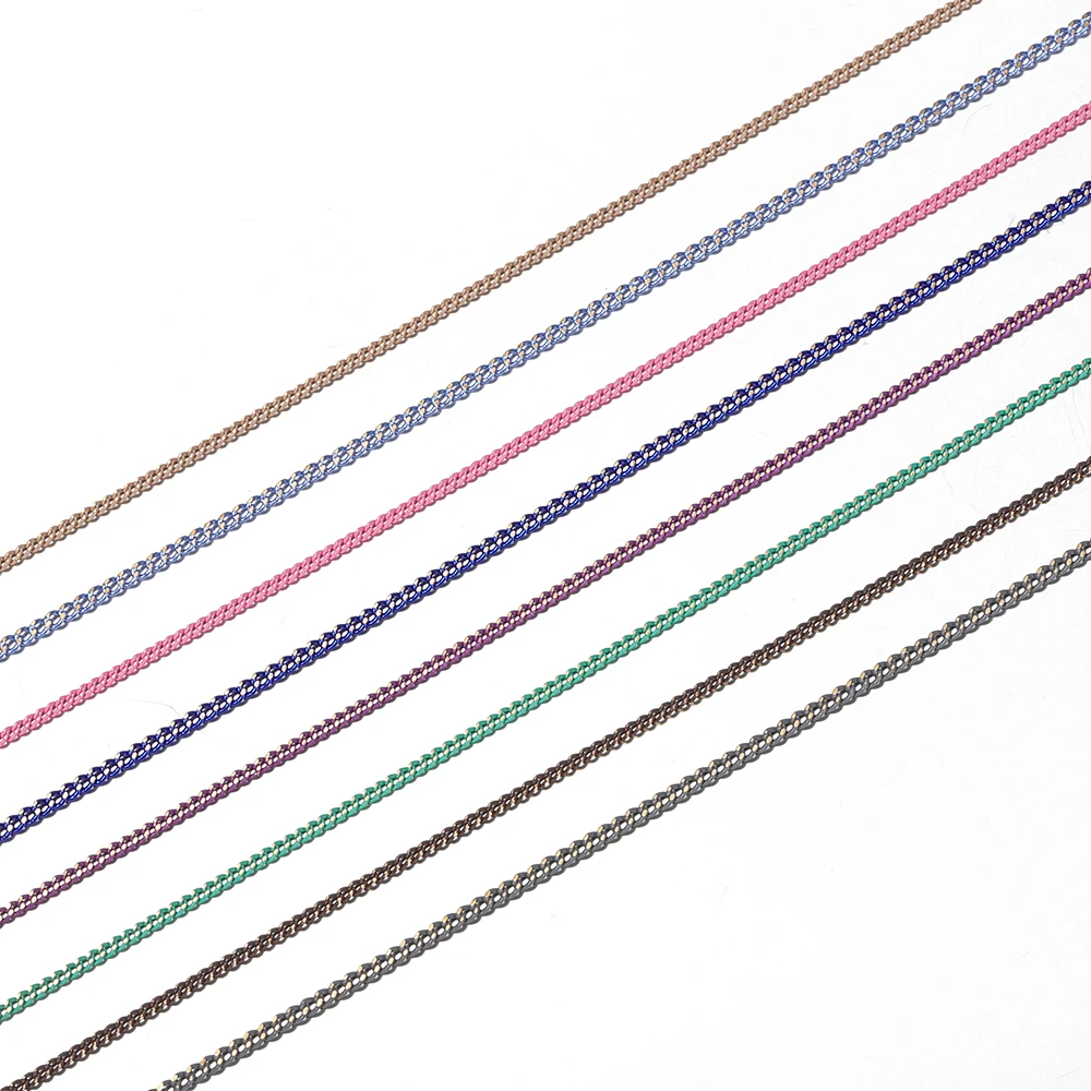 

5Meter/Roll Metal Chain Colorful Chains For DIY Jewelry Findings Necklace Accessories Handmade Bracelet Making Supplies