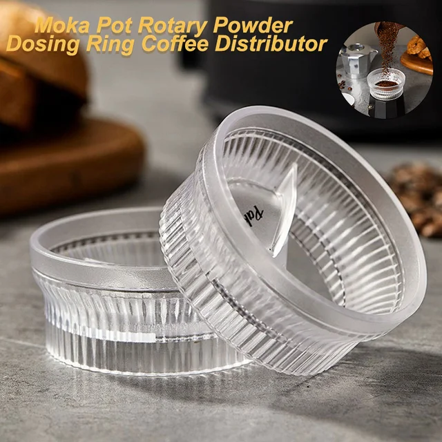 Universal Coffee Tamper For Moka Pot Rotary Powder Dosing Ring Coffee Distributor Leveler PC Food Grade Material Espresso Tool