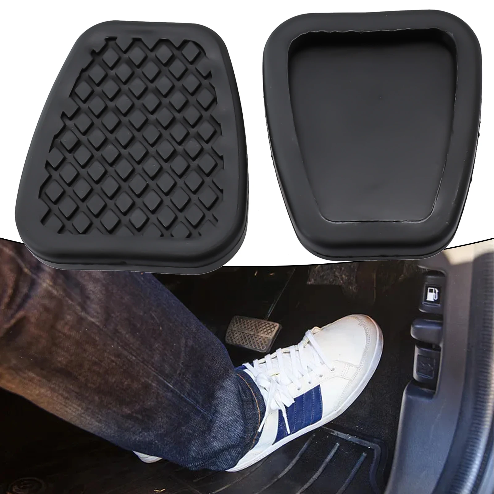 

Durable Rubber Cover Pedal Pad Pedal Pad Rubber Transmission 2 Pcs/Set 2011 - 2016 98-01 Black Brake Clutch Cover
