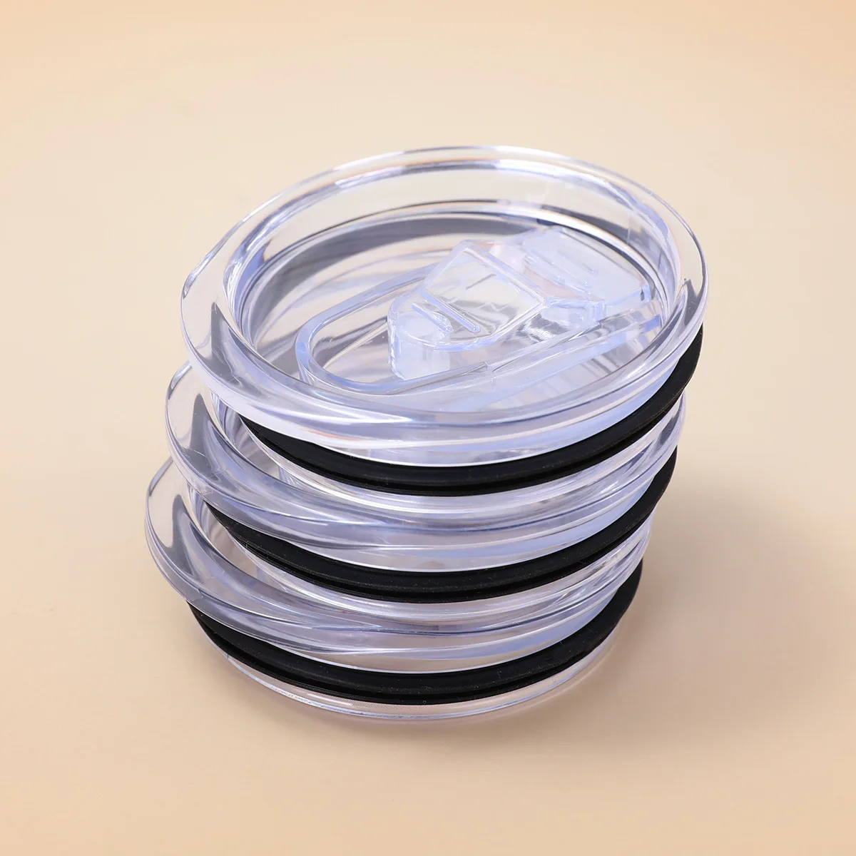 12oz 16oz 20oz 30oz Slim Straight Cup Push Lid Sealed Leak-proof Transparent Slide Lid Simple Car Cup Tapa De Taza