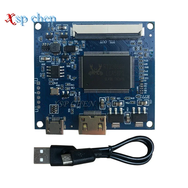 Monitor Lcd Driver Control Board Compatível com Mini Hdmi Lattepandaraspberry pi Banana pi pi pc 1024x600 - Imagem 3