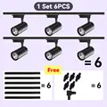 6 lights set black